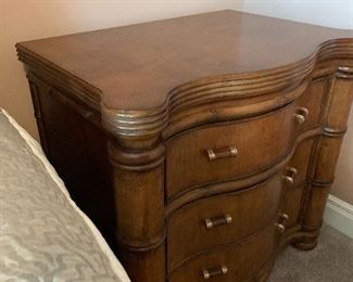 8. Pair of curved from nightstands.  Both in nice clean condition.   Some wear on the top of ONE. All sold separately. $295 for both