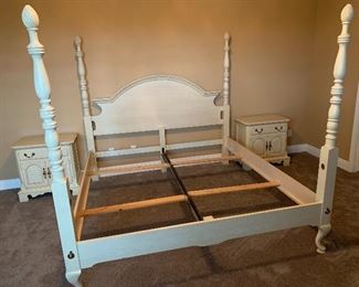 11. Thomasville Four Poster King Size Bed Frame without a mattress.  $195