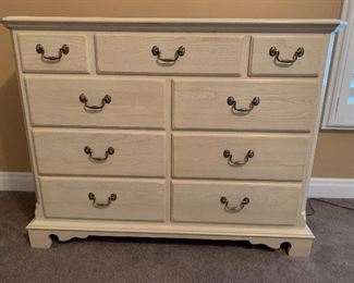 14. Tall nine drawer dresser in good condition.  Comes with an additional piece on top.  $295
