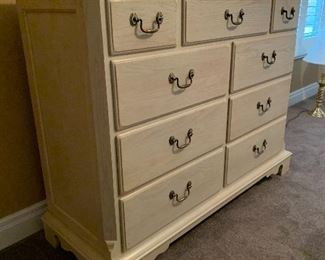 14. Tall nine drawer dresser in good condition.  Comes with an additional piece on top.  $295