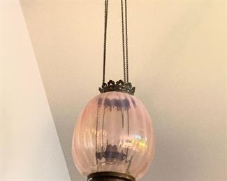 Antique hanging oil light
