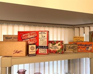 Vintage candy boxes
