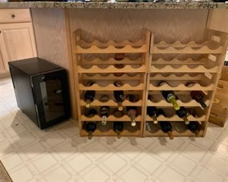 Wine racks and Wine Fridge