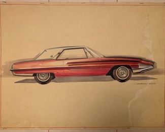 Original concept car rendering by Marks