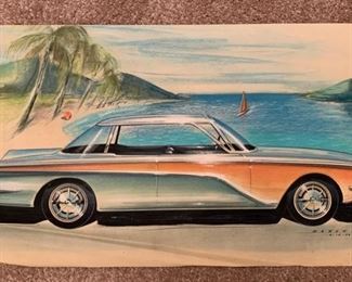 Original concept car rendering by Marks