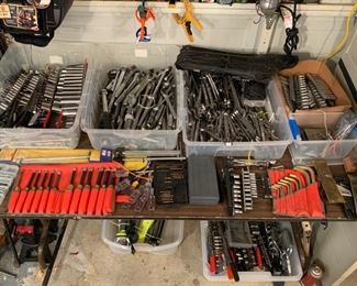 Dozens of Craftsman Wrench and Socket Sets