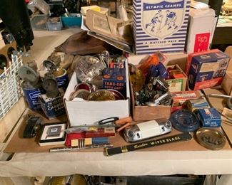 Carbide lamps and fuel, wind shields For side windows for antique cars, antique car door handles and parts, headlights and lenses