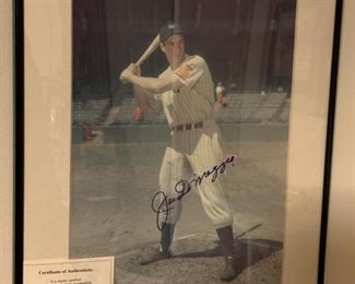 Joe DiMaggio signed picture