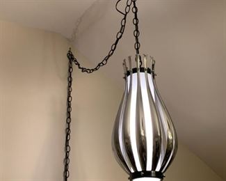 Mid Century Modern MCM Chrome Hanging Light