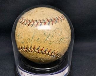 Babe Ruth Signed Baseball Signature Grade 7