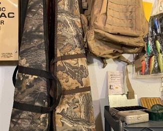 Gun cases, hunting supplies
