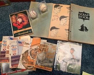 DETROIT TIGERS and baseball scrap books