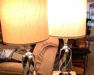 Fantastic Mic Century Chrome Ribbon Lamps