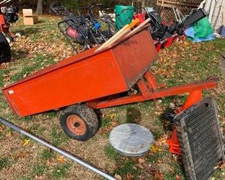 Garden tractor cart