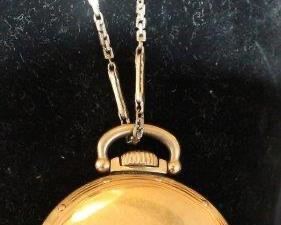 Gold railroad pocket watch