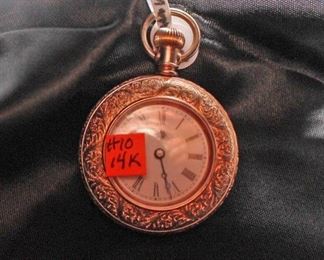 Gold pocket watch