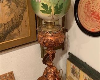 Copper Hurricane Lamp