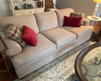 Ethan Allen Sofa brand new upholstery 
90” long x 33” deep x 19” floor to seat 
$700