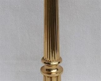 $25- Large brass candlestick, Doric column.  W: 6" | H: 16.5" | D: 6"  [Bin 15] 