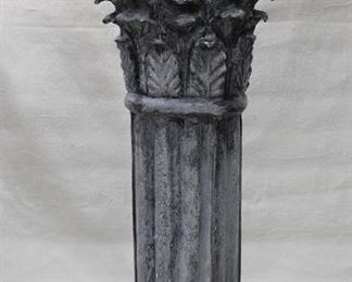 $45 - Corinthian column pedestal, painted imitation stone, lightweight.  L: 13.5" | W: 12" | H: 30" [Props] 