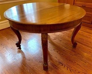 $400 Beautiful French Extendable Dining Table (2 leaves not shown) 45” w/pair of 18” leaves 
