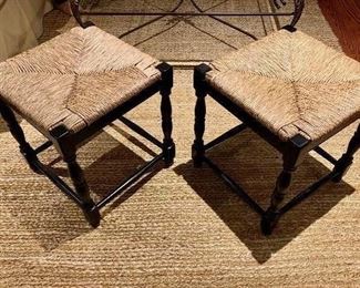 $120/Pair of Ballard Design Dorchester Stools 17”x17”x18”