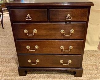 Front view of 5 drawer side table