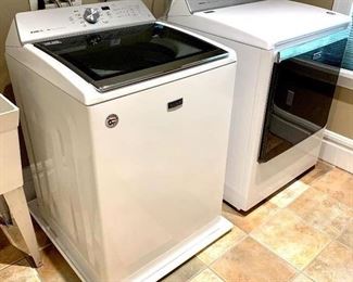 $800 for the PAIR! Maytag XL Top Loader Washer and XL Front Loader Electric Dryer. These are in excellent shape! We highly recommend for anyone in the market for a new set.