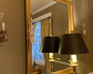 $200 French Victorian Style Gold Wall Mirror 34x47