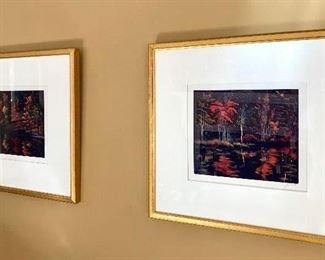 $300 Set Of Beautiful Signed Prints Autumn III & IV 32x30