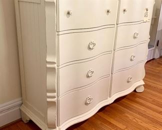 Farmhouse white,  8-drawer dresser. 