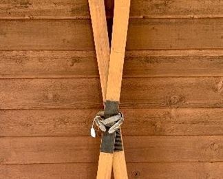 $200. Authentic, vintage wooden skis. 