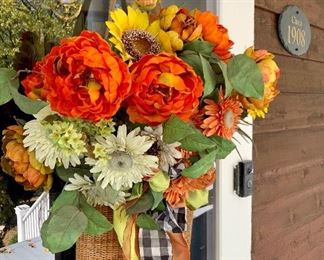 All season faux hanging floral. 