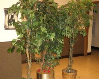 3 Faux Tree Decor
