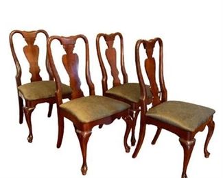 Lot 004
Hand Carved Cherry Side Chairs