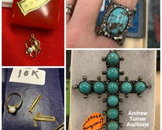 Turquoise, gold, jewelry 