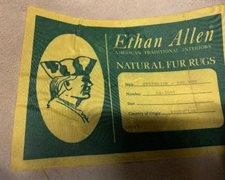 Ethan Allen Natural fur rugs