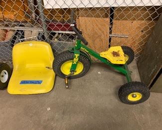 John Deere tricycle and tractor/mower seat