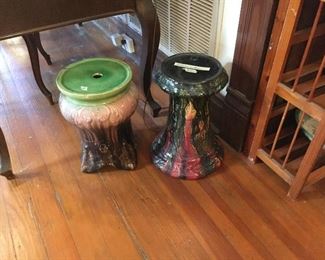 Majolica fern stands