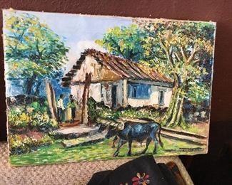 Country-side scene -- oil on canvas