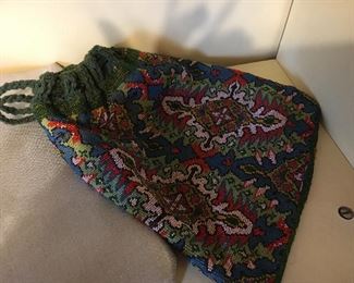 Vintage beaded bag with the tiniest of beads--extraordinary!