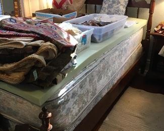 Bed with mattress and box springs--like new