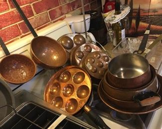 Copper kitchen items