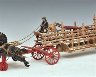 Victorian cast iron ladder truck