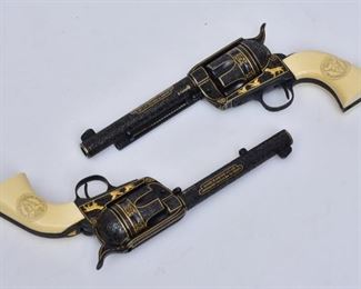 Colt Sauer Revolvers, fully engraved