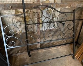 #13	black queen metal head board with hollywood frame	 $175.00 
