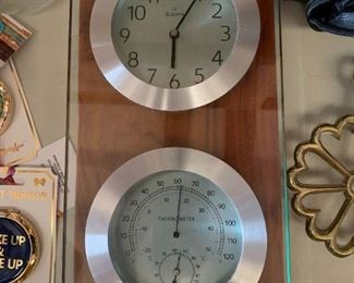 #42	Bulova clock and thermometer 	 $45.00 

