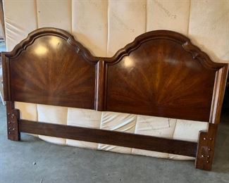 #53	king head board with 2 arch back wood 	 $150.00 
#54	king tempurpedic mattress set 	 $100.00 
