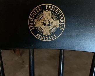#65	black Lewisville press seminary chair 	 $75.00 
