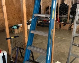#81	werner blue 6 foot ladder  	 $65.00 

